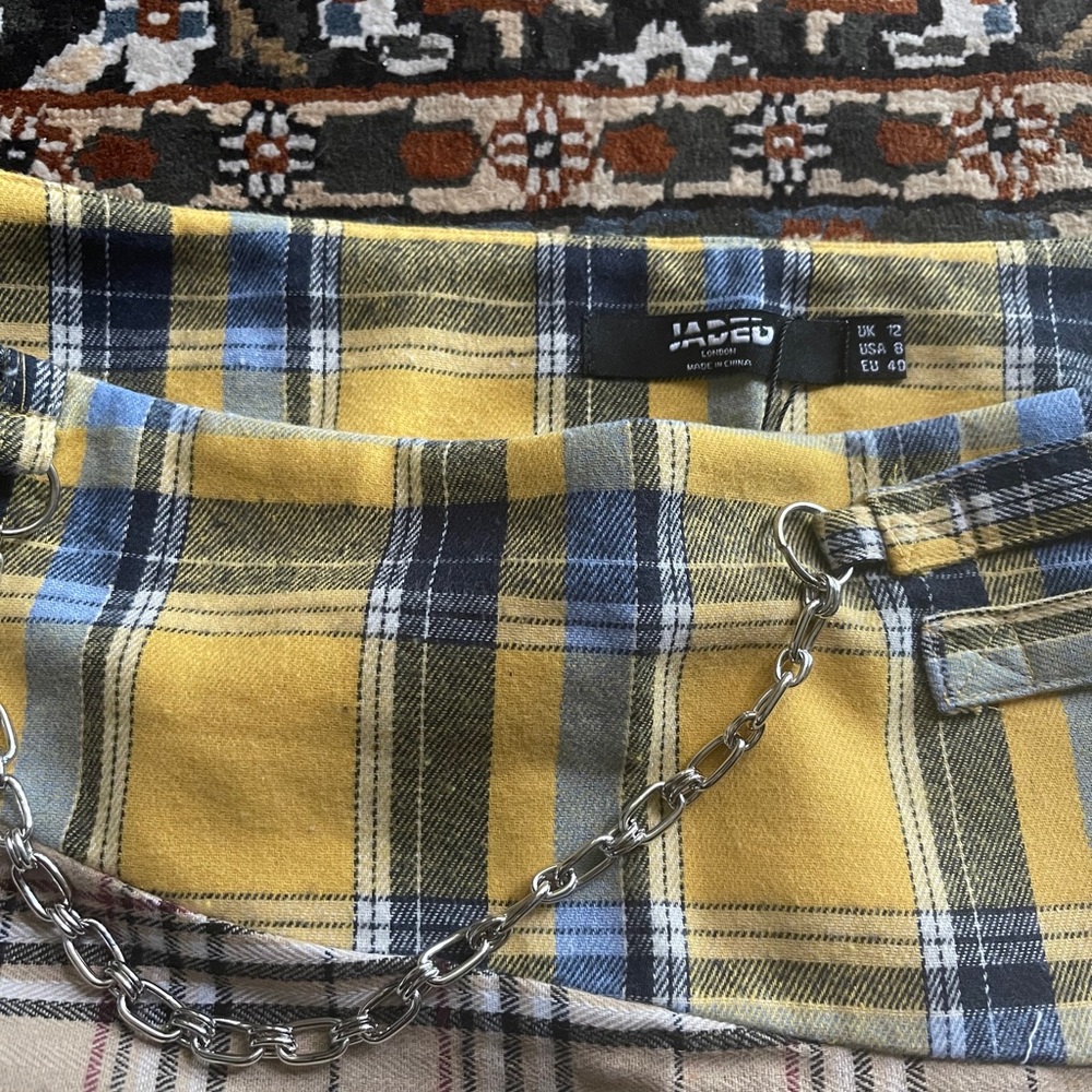 jaded london check mix pleated mini skirt - Picture 4 of 4